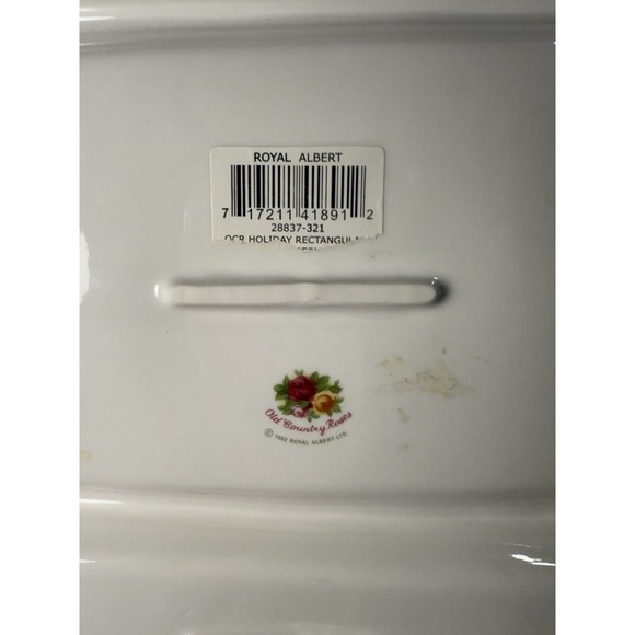 Royal Albert Old Country Roses Holiday 3-Section Tray Christmas Tree 15" Gold - Picture 6 of 6